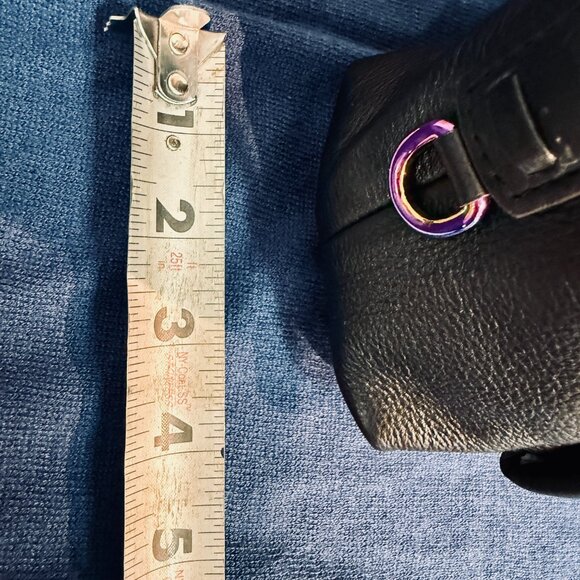 AIMEE KESTENBERG All For Love Crossbody - Black Leather with Rainbow Hardware - Picture 9 of 16